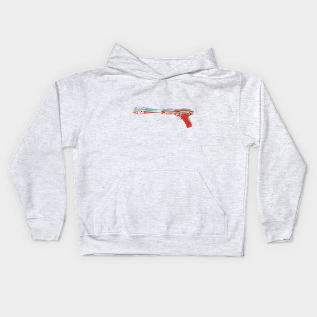 Ray Gun Color Kids Hoodie by rendezbleu